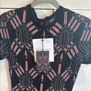 Valentino Black and Pink Women's Sweater Dress